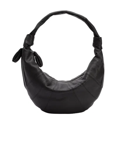 Lemaire Fortune Croissant Bag In Black