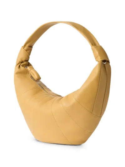 Lemaire Mini Fortune Croissant Bag In Goat Leather In Brown