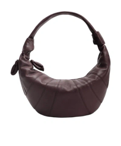 Lemaire Fortune Croissant Bag In Leather In Brown
