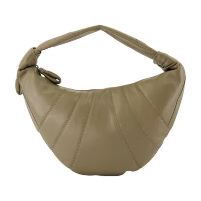 Lemaire Fortune Croissant Crossbody In Brown