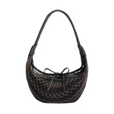 Pre-owned Lemaire Fortune Croissant Filt Bag 'chevron Marron Glacé/black' | Brown | Men's Size Onesize