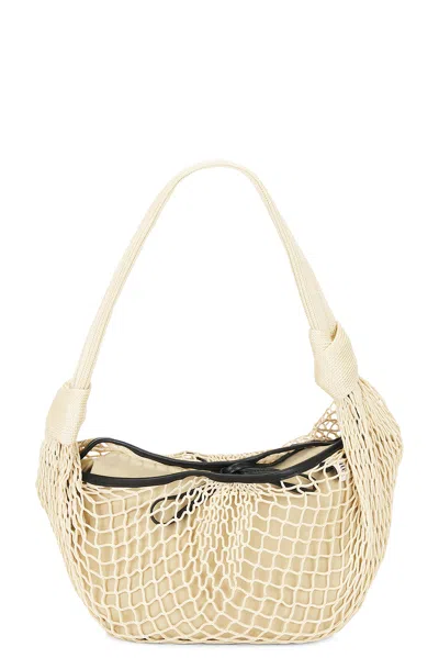 Lemaire Fortune Croissant Filt Bag In Sand
