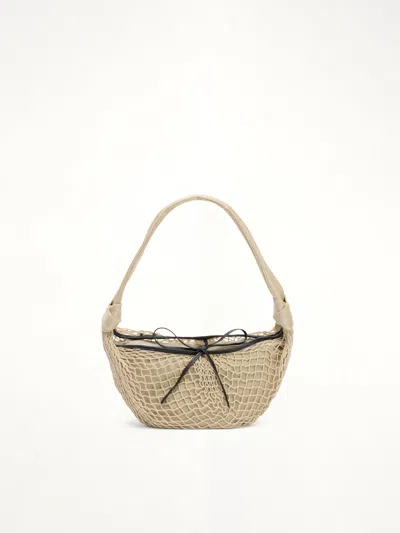 Lemaire Fortune Croissant Filt Bag In Sand