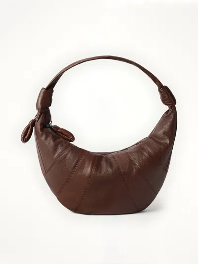 Lemaire Fortune Croissant Goatskin Bag In Brown