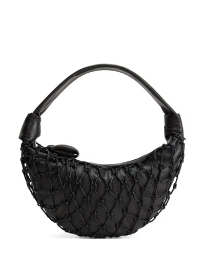 Lemaire Fortune Croissant Knotted-details Shoulder Bag In Brown