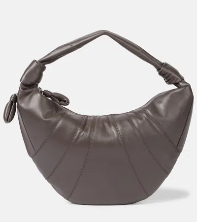 Lemaire Fortune Croissant Leather Shoulder Bag In Brown