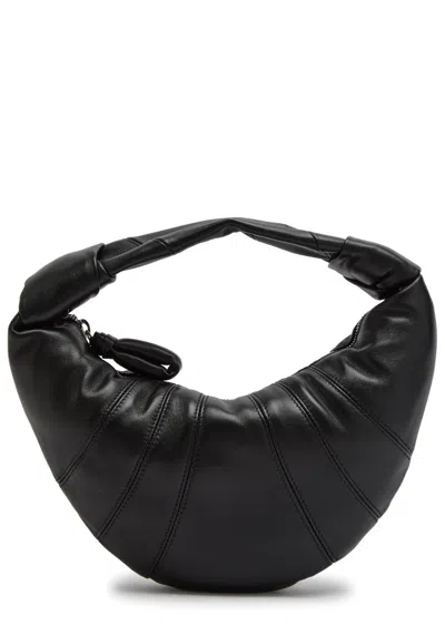 Lemaire Fortune Croissant Mini Leather Shoulder Bag In Black