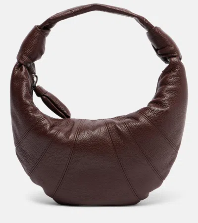 Lemaire Fortune Croissant Mini Leather Shoulder Bag In Brown