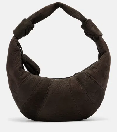 Lemaire Fortune Croissant Mini Leather Shoulder Bag In Brown
