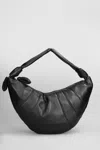 Lemaire Womens Black Crossant Large Leather Cross-body Bag In Black