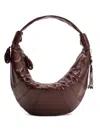 Lemaire Fortune Croissant Shoulder Bag In Burgundy