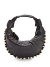 Lemaire Brown Beaded Mini Fortune Croissant Bag In Brown