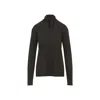 Lemaire Long Sleeved Top With Scarf Detail In Black