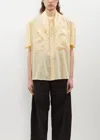 Lemaire Attached-scarf Cotton Shirt In Ice Apricot