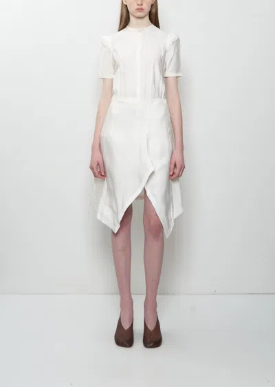 Lemaire Foulard Creased Skirt In Gray