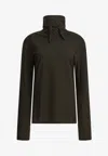 Lemaire Foulard Long-sleeved Sweater In Brown