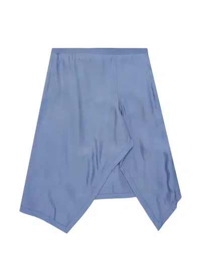 Lemaire Foulard Mini Skirt In Blue