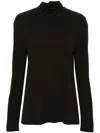Lemaire Long Sleeve Foulard Top In Black  