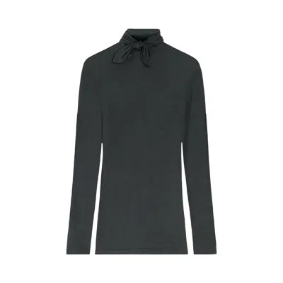 Pre-owned Lemaire Foulard Top With Patchs Top 'coal' | Black | Women's Size S