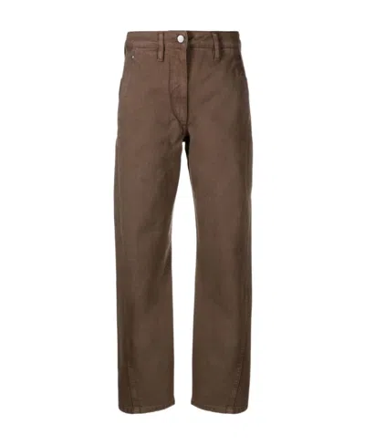 Lemaire Four-pocket Straight Trousers In Brown