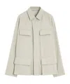 Lemaire Twill Shirt Jacket In Green