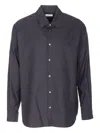 Lemaire Regular Fit Button-down Shirt Front Pocket In Gray