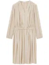 Lemaire Fully-pleated Midi Dress In Neutrals