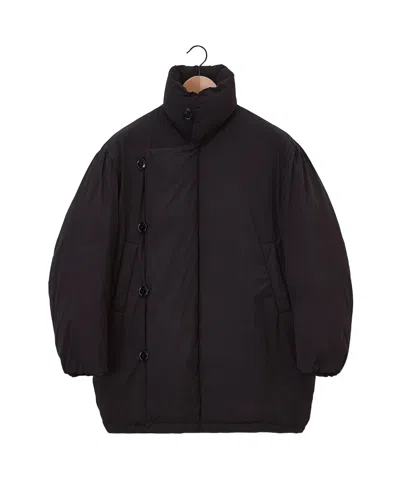 Lemaire Funnel Neck Puffer Jacket In Black