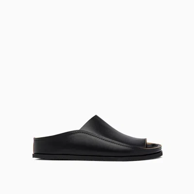 Lemaire Open-toe Leather Sandals In Black