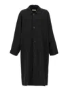Lemaire Half Overcoat Trench Coat In Black