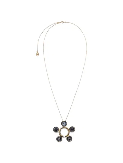 Lemaire Garment Ornament And Necklace In Brass In Pattern