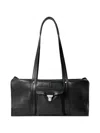 Lemaire Gear Leather Tote Bag In Black