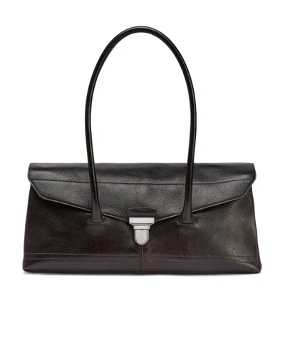 LEMAIRE LEMAIRE GEAR LOGO DETAILED SHOULDER BAG