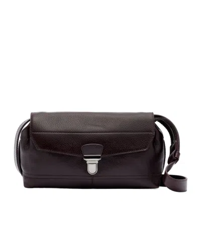 Lemaire Gear Small Leather Shoulder Bag In Black