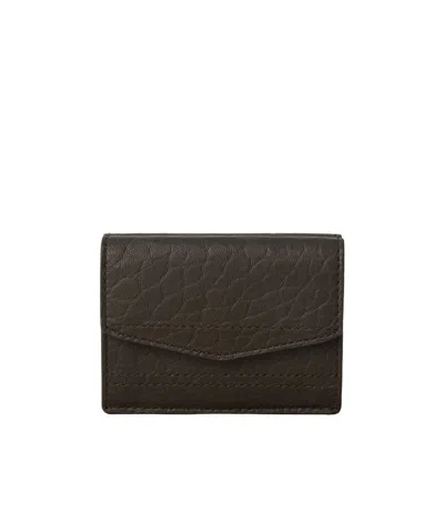 Lemaire Gear Tri-fold Wallet In Bubble Lambskin In Pepe