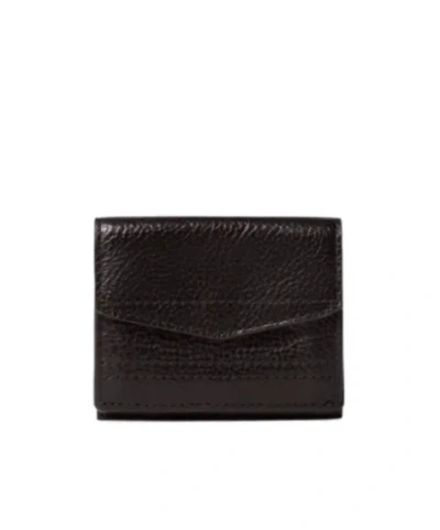 Lemaire Gear Trifold Wallet In Leather In Brown