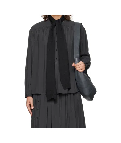 Lemaire Georgette Crepe Blouse In Black