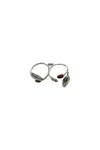 Lemaire Girasol Double Ring In Silver