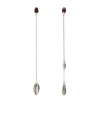 Lemaire Bead-embellished Drop Earrings In Metallic