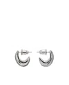 Lemaire Girasol Striped Earrings In Gray