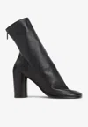 Lemaire 80mm Anatomic Zip-detail Block-heel Boots In Black