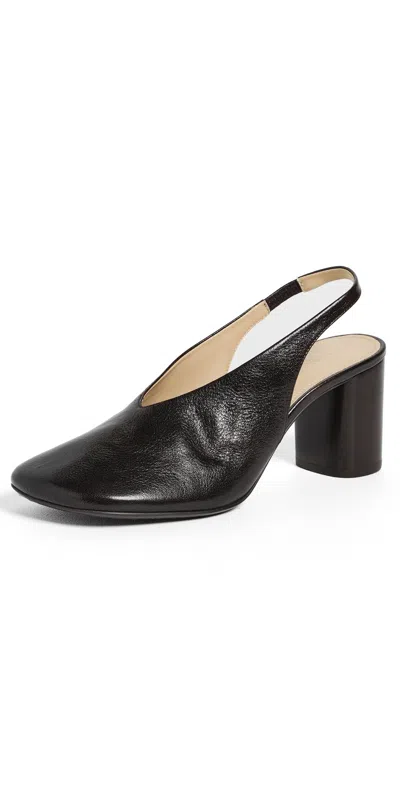 Lemaire Glove 80 Slingbacks Dark Chocolate