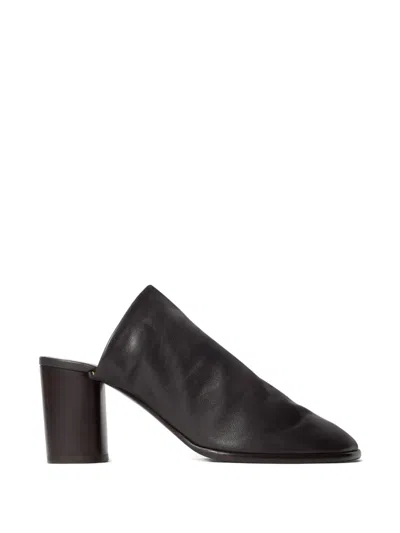 Lemaire Glove Block-heel Mules In Brown