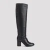 Lemaire Brown Leather Glove Boots In Dark Chocolate