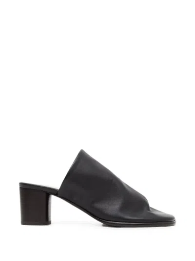 Lemaire Glove Leather Mules In Black