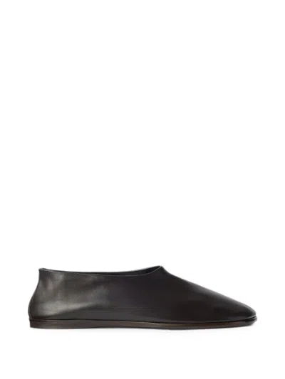 Lemaire Glove Leather Slippers By  In Brown