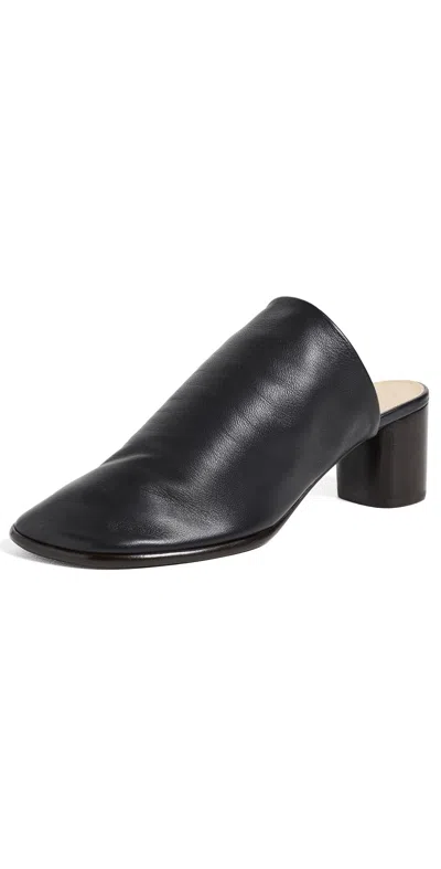 Lemaire Glove Mules Dark Chocolate In Black