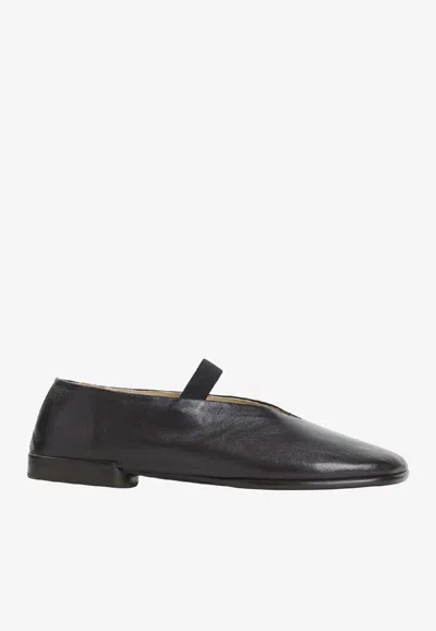 Lemaire Glove Nappa Leather Ballet Flats In Black