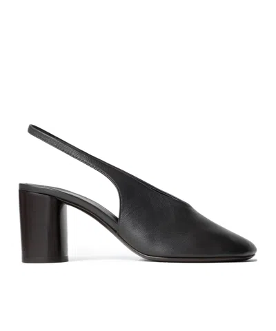 Lemaire Glove Slingback Pumps 80 Mm Heel In Leather In Black