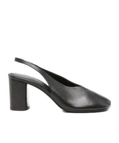 Lemaire Glove 80 Leather Slingback Pumps In Black